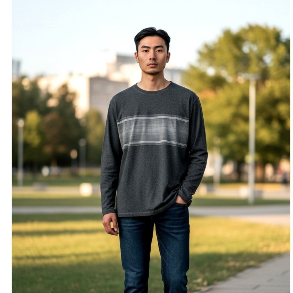 American Eagle Outfitters Mens Classic Fit Seriously Soft Long Sleeve T Shirt‎